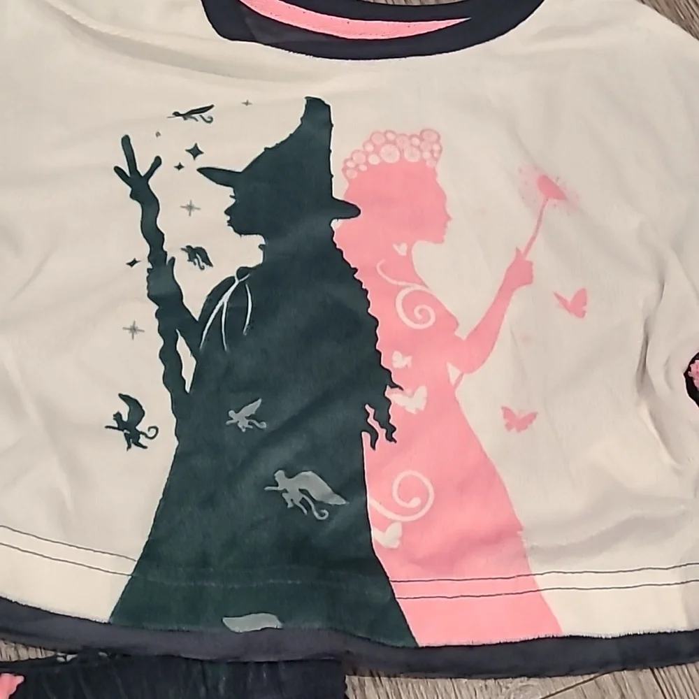 Wicked Glenda & Elphaba Soft Pajama Set Size XS 4/5
